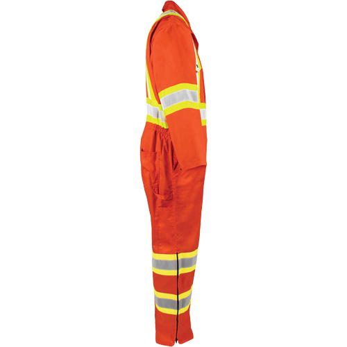 High-Visibility Unlined Coveralls, Small, High Visibility Orange Chandler Sales