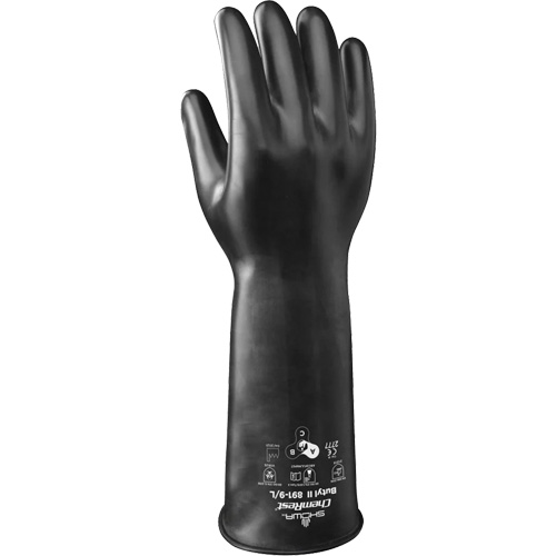 891 Chemical & Acid Resistant Gloves, Size 2X-Large/11, 14" L, Butyl Rubber/Viton&reg;, 28-mil Chandler Sales