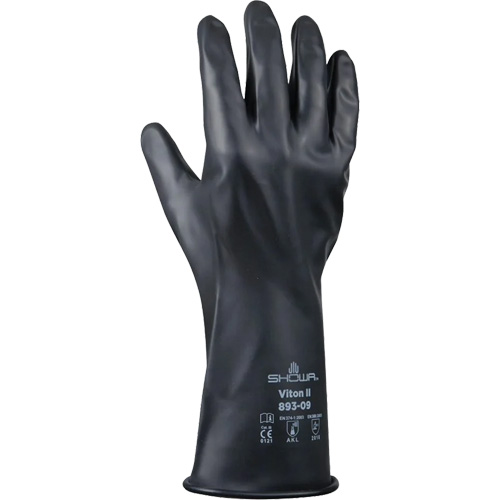 893 Chemical & Acid Resistant Gloves, Size Small/7, 12" L, Butyl Rubber/Viton&reg;, 12-mil Chandler Sales