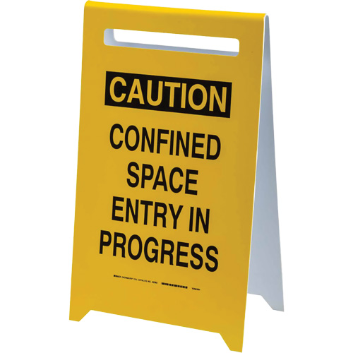 "Caution Confined Space Entry In Progress" Floor Sign, English Chandler Sales