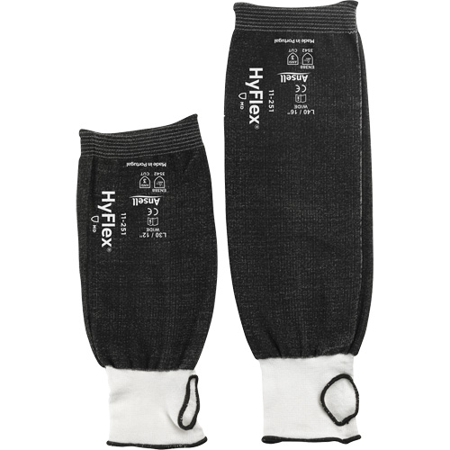 HyFlex 11-251 Extra Wide Protective Sleeve, Intercept, 18", ASTM ANSI Level A3, Black Chandler Sales