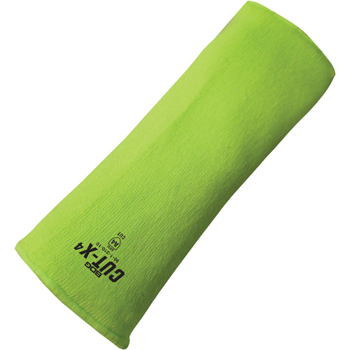 Manchette r&eacute;sistante &agrave; la coupe Cut-X, Fibre de verre/Poly&eacute;thyl&egrave;ne, 16", ASTM ANSI niveau A4, Lime haute visibilit&eacute; Chandler Sales