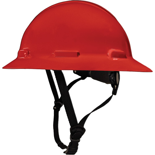 LIDGUARD&reg; Full Brim Hardhat with Chinstrap, Meets CSA Type 1, Ratchet Suspension, Vented Chandler Sales