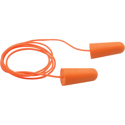 SEALTEC33 Orange Tapered PU Foam Disposable Earplugs, Corded, Bulk - Box, 33 dB NRR, One-Size Chandler Sales