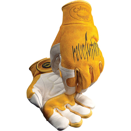 Caiman&reg; Premium TIG/MIG Welder's Gloves with Hook & Loop Closure, Split Cowhide, Size Medium Chandler Sales
