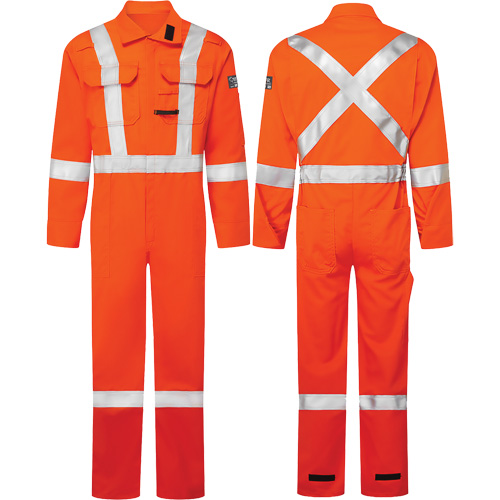 Combinaisons Avenger, 7 oz, Taille 48, Orange haute visibilit&eacute; Chandler Sales