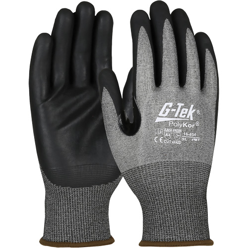 G-Tek&reg; Cut-Resistant Gloves with Touchscreen Capability, Size 2X-Large, 18 Gauge, Foam Nitrile Coated, PolyKor&reg; Shell, ASTM ANSI Level A4/EN 388 Level D Chandler Sales