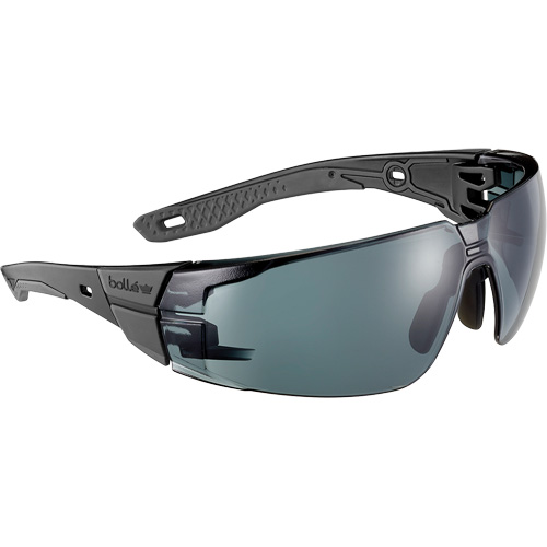 Lunettes de s&eacute;curit&eacute; RUSH+ 2.0 avec monture noire et grise, M/G, Lentille Fum&eacute;e, Antibu&eacute;e/Anti-&eacute;gratignures, ANSI Z87+ Chandler Sales