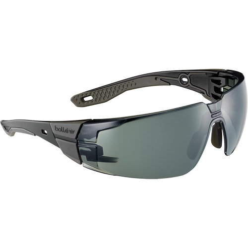 Lunettes de s&eacute;curit&eacute; RUSH+ 2.0 avec monture noire et grise, M/G, Lentille Gris/3,0, Antibu&eacute;e/Anti-&eacute;gratignures, ANSI Z87+ Chandler Sales