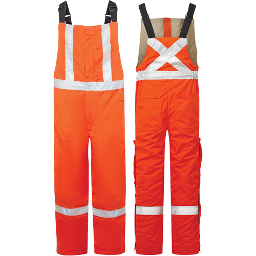 Salopette isol&eacute;e haute visibilit&eacute; de 9 oz Avenger, style 525, Hommes, Petit, Orange Chandler Sales
