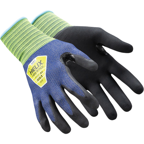 Helix&reg; 3051 Thin Work Gloves, 6/X-Small, 21 Gauge, Foam Nitrile Coated, ASTM ANSI Level A4/EN 388 Level D Chandler Sales
