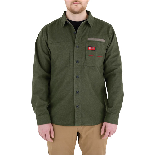 GRIDIRON Flannel Shirt, Men's, Large, Green Chandler Sales