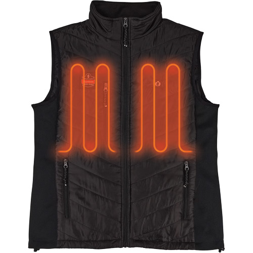 N-Ferno&reg; Rechargeable Heated Vest with Battery Power Bank, Men's/Unisex/Women's, Large, Black Chandler Sales