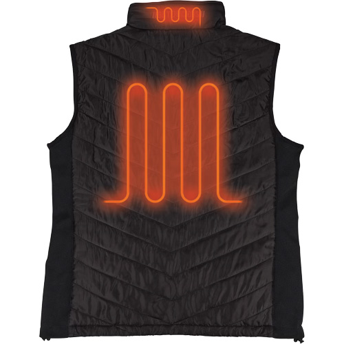N-Ferno&reg; Rechargeable Heated Vest with Battery Power Bank, Men's/Unisex/Women's, Large, Black Chandler Sales