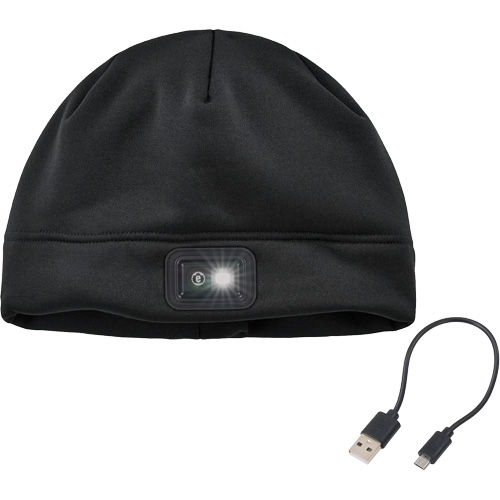 Calotte d'hiver N-Ferno avec lumi&egrave;re DEL rechargeable, Doublure en Molleton, Taille unique, Noir Chandler Sales