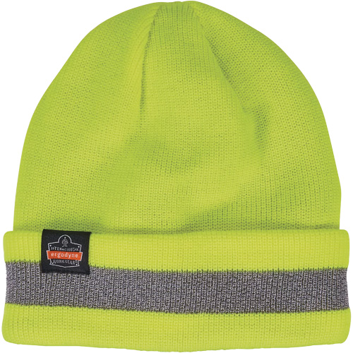 Chapeau d'hiver r&eacute;fl&eacute;chissant en tricot c&ocirc;tel&eacute; N-Ferno, Doublure en Acrylique, Taille unique, Vert lime haute visibilit&eacute; Chandler Sales