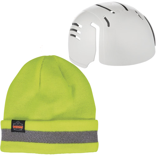 N-Ferno&reg; Reflective Rib Knit Winter Hat & Bump Cap Insert, Acrylic Lining, Medium/Small, High-Visibility Lime Green Chandler Sales