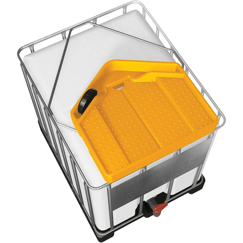 Large 3.9 Gal. Yellow Chemically-Resistant Polyethylene IBC Funnel Chandler Sales
