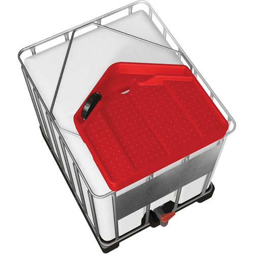 Large 3.9 Gal. Red Chemically-Resistant Polyethylene IBC Funnel Chandler Sales