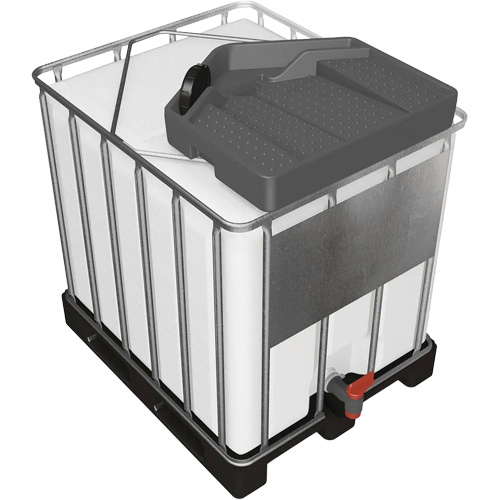 Large 3.9 Gal. Grey Chemically-Resistant Polyethylene IBC Funnel Chandler Sales