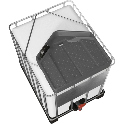 Large 3.9 Gal. Grey Chemically-Resistant Polyethylene IBC Funnel Chandler Sales