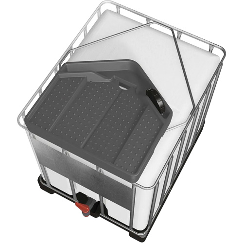 Large 3.9 Gal. Grey Chemically-Resistant Polyethylene IBC Funnel Chandler Sales