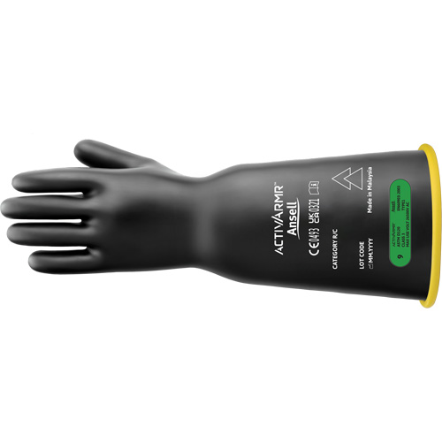 Gants de monteur de lignes en caoutchouc de latex ActivArmr, ASTM classe 3, Taille 9, 16" lo Chandler Sales