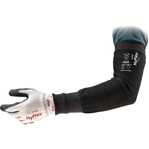 HyFlex 11-250 Cut-Resistant Sleeve, Intercept, 18", ASTM ANSI Level A3, Black Chandler Sales