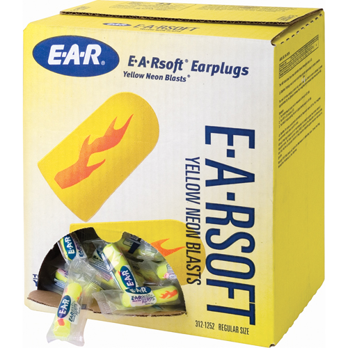 E-A-Rsoft Yellow Neon Blasts Earplugs, Bulk - Polybag Chandler Sales