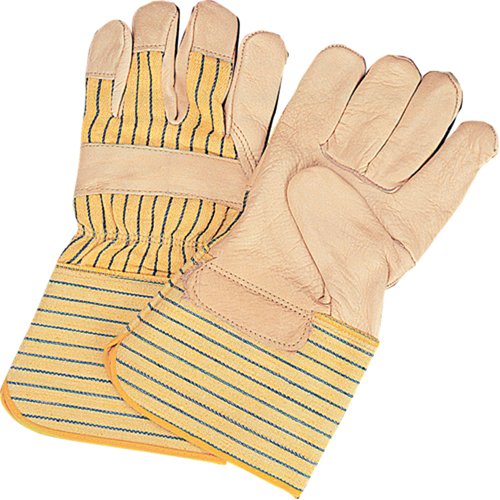 Standard-Duty Dry-Palm Fitters Gloves, Large, Grain Cowhide Palm, Cotton Inner Lining Chandler Sales