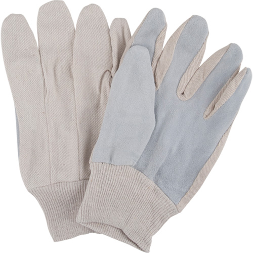 Gants de travail d'usage standard, Grand, Paume en Cuir de vache refendu Chandler Sales