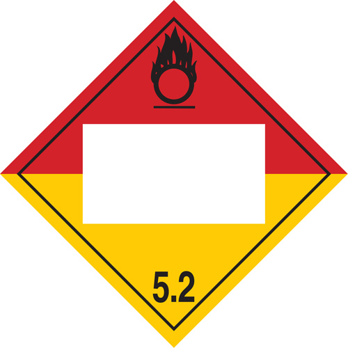 Organic Peroxide TDG Placard, Plastic Chandler Sales