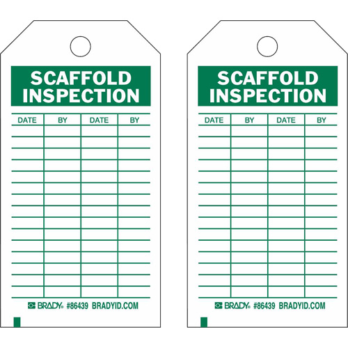 &eacute;tiquettes de rapport d'inspection, Polyester, 4" la x 7" h, Anglais Chandler Sales