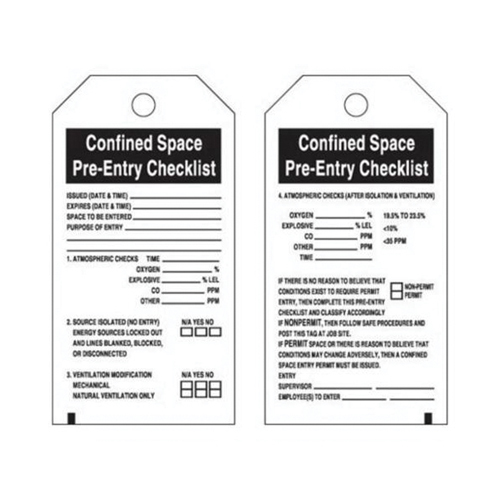 &eacute;tiquettes Confined Space, Polyester, 3" la x 5-3/4" h, Anglais Chandler Sales