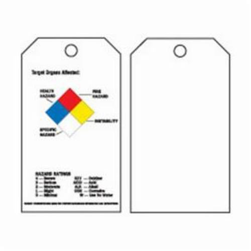 Self-Laminating Right-To-Know Tags, Polyester, 3" W x 5-3/4" H, English Chandler Sales