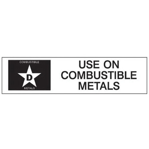 &eacute;tiquette D: Use on Combustible Metals pour extincteur Chandler Sales