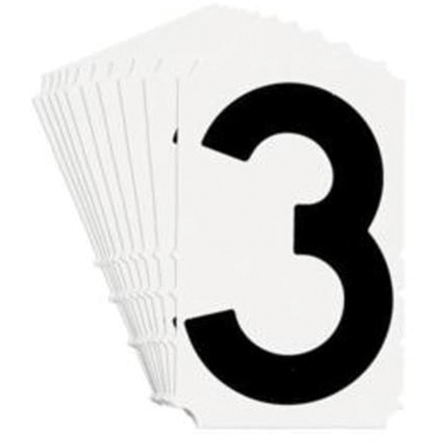 Quick-Align&reg; Individual Gothic Number and Letter Labels, 3, 4" H, Black Chandler Sales