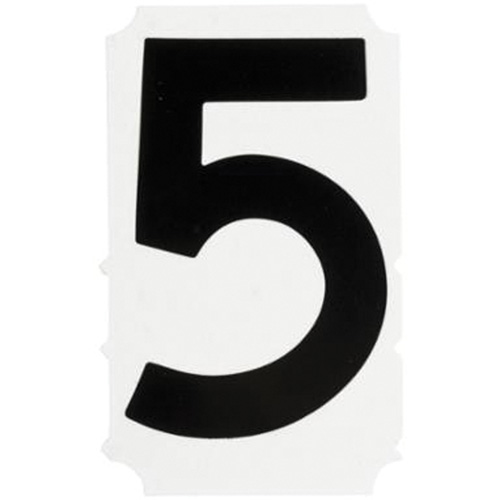 Quick-Align&reg; Individual Gothic Number and Letter Labels, 5, 4" H, Black Chandler Sales