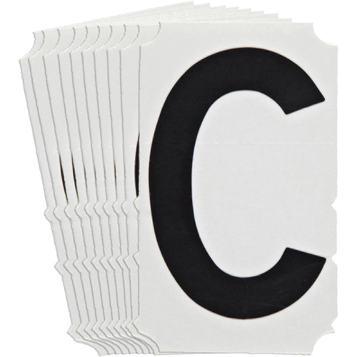 Quick-Align&reg; Individual Gothic Number and Letter Labels, C, 4" H, Black Chandler Sales