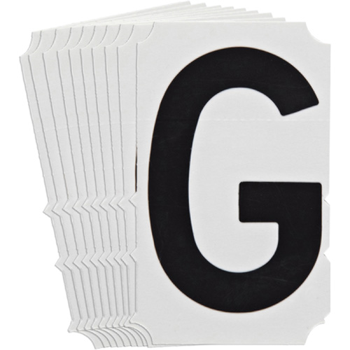 Quick-Align&reg; Individual Gothic Number and Letter Labels, G, 4" H, Black Chandler Sales