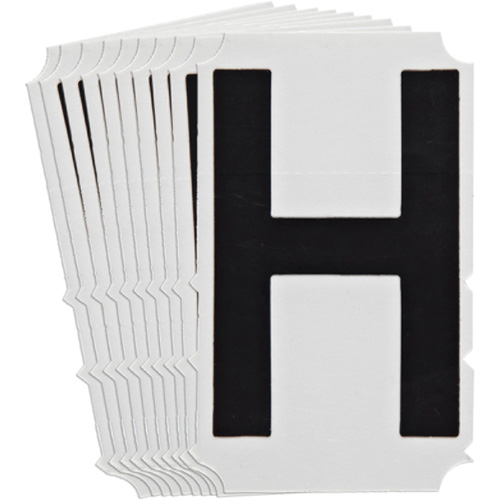 Quick-Align&reg;Individual Gothic Number and Letter Labels, H, 4" H, Black Chandler Sales