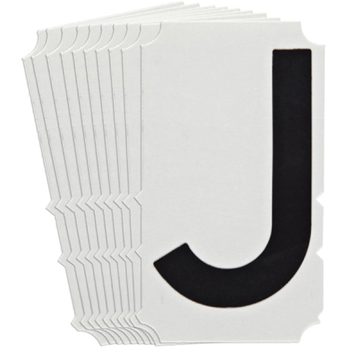 Quick-Align&reg;Individual Gothic Number and Letter Labels, J, 4" H, Black Chandler Sales