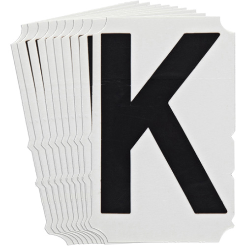 Quick-Align&reg;Individual Gothic Number and Letter Labels, K, 4" H, Black Chandler Sales