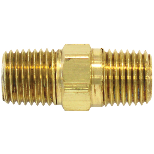 RACCORD HEXAGONAL,1/4"-1/4"NPT,LAITON, Laiton Chandler Sales