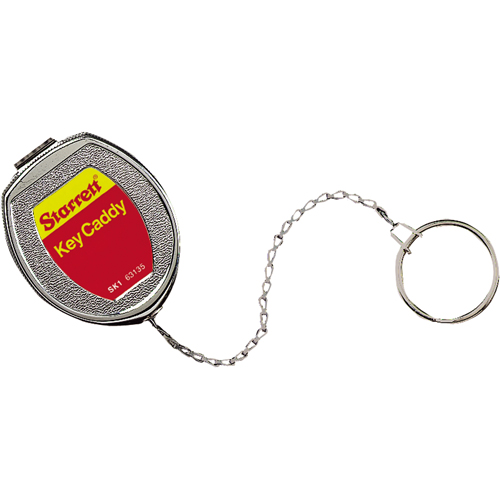 Porte-cl&eacute;s autor&eacute;tractable Key Caddy, Acier inoxydable, C&acirc;ble 21", Fixation Agrafe de ceinture Chandler Sales