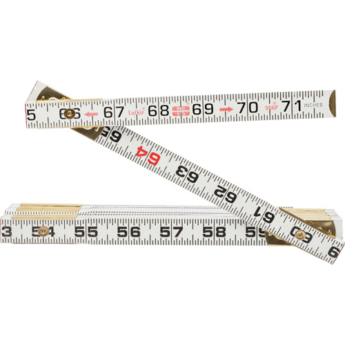 Red End&reg; Flat Reading Rule, 6' L, Wood Chandler Sales