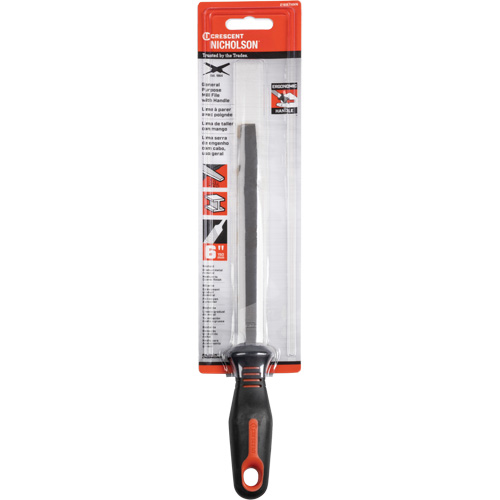 Single Cut File with Ergonomic Handle, Rectangular, 6", Bastard Chandler Sales