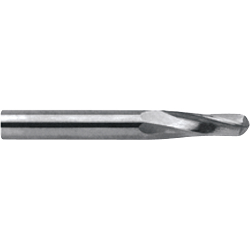 Ball End Extended Length End Mill, 1/8" Dia., 2 Flutes, Carbide Chandler Sales