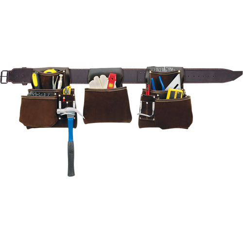 Deluxe Contactor's Tool Belt, Leather, Tan Chandler Sales