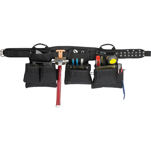 Professional Carpenter's Tool Belt, Polyester, Black Chandler Sales